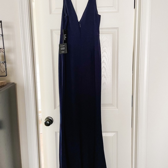 Maxi navy wedding guest/bridesmaid dress - Picture 3 of 4